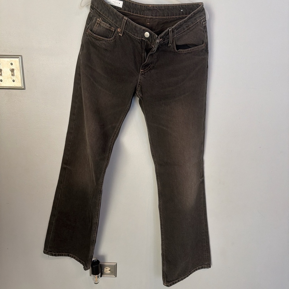 Zara Wide-Leg Jeans in Dark Brown